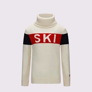 Perfect Moment Cream and Red Turtleneck Sweater